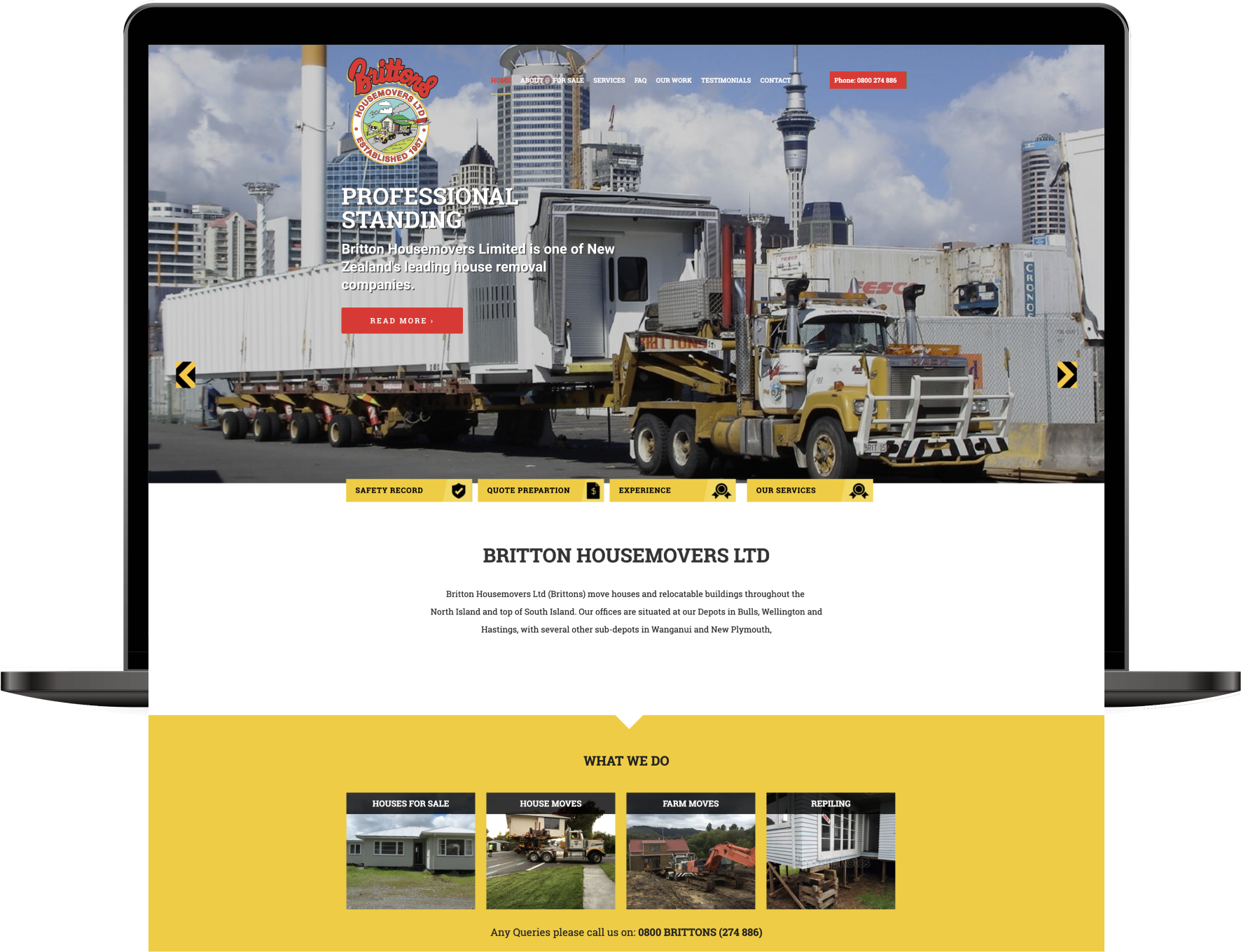 Webtech Creative Agency Website Design Britton House Movers